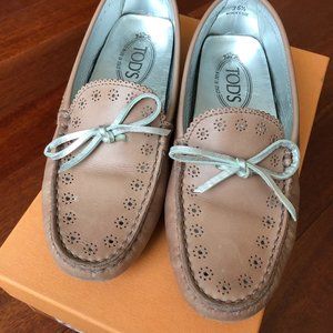 Tod's Lace Leather Loafers US6.5
